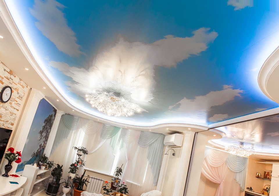 Заказать потолок с фотопечатью в г. Апастово